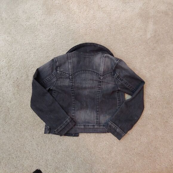 Youth Girls size 6 True Religion denim jacket blac - Picture 4 of 4